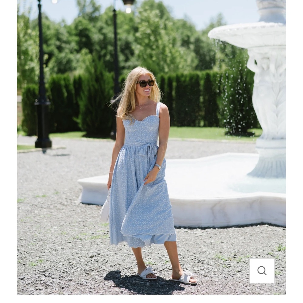 NWT stitched blue midi dress!